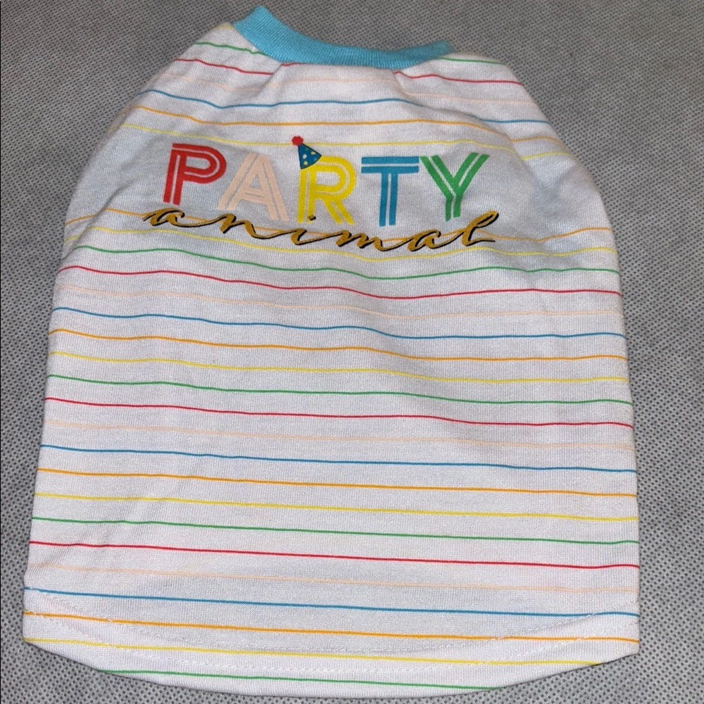 Party Animal Striped Dog Shirt
